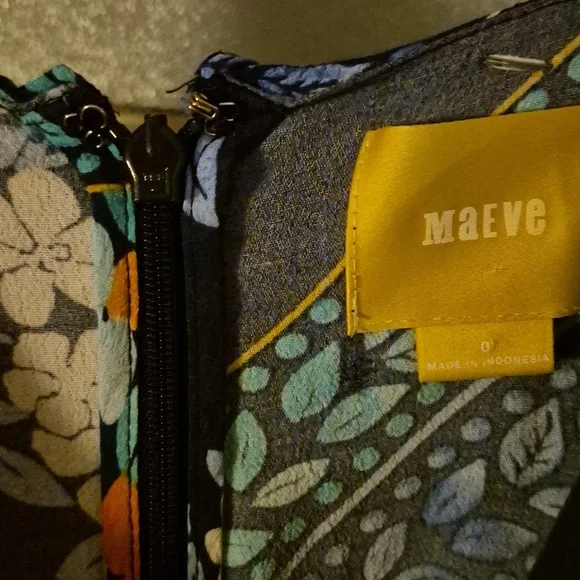 Maeve Navy Floral Mini Tunic Dress - Picture 2 of 7